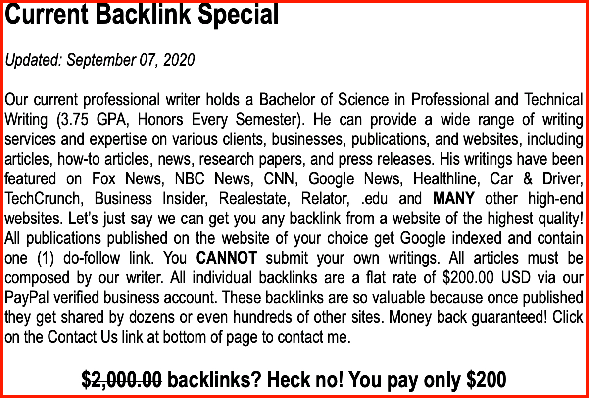 Buy a Backlinks